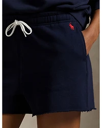 Lightweight Fleece Drawstring Cutoff Shorts