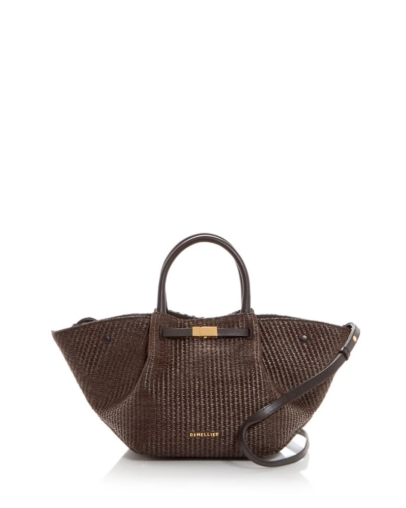 Midi New York Raffia Shoulder Bag