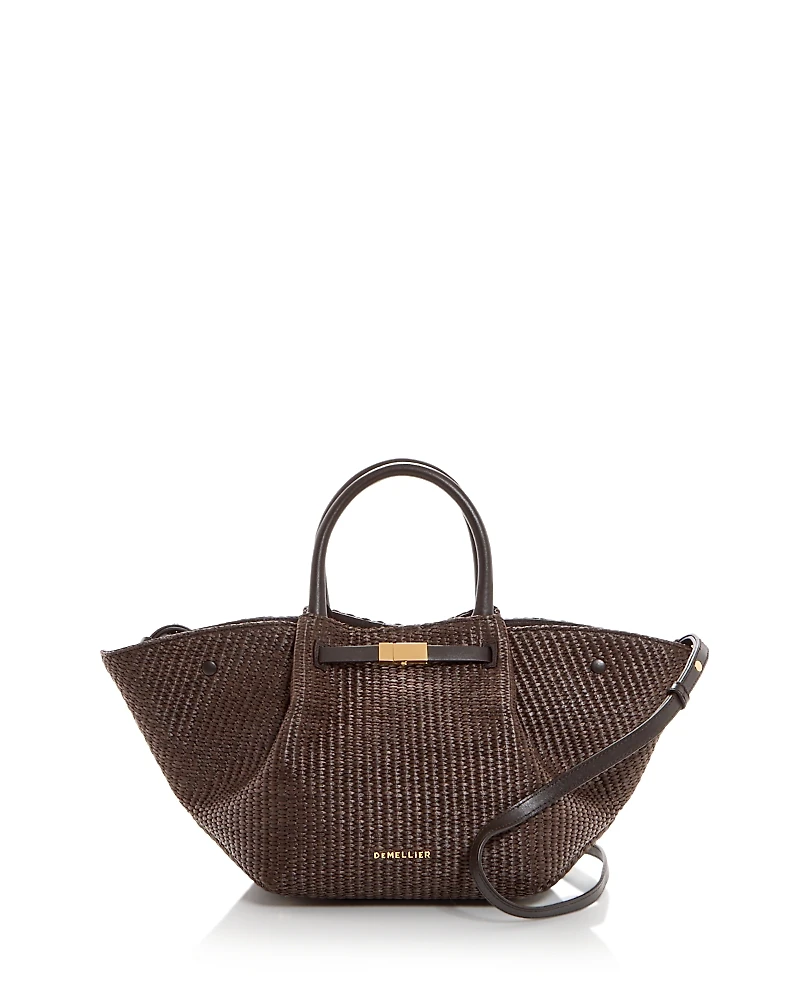DeMellier Midi New York Raffia Shoulder Bag