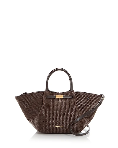 DeMellier Midi New York Raffia Shoulder Bag
