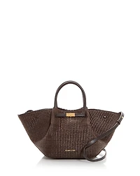 DeMellier Midi New York Raffia Shoulder Bag