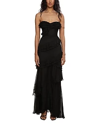 Amur Harrison Silk Ruffled Gown