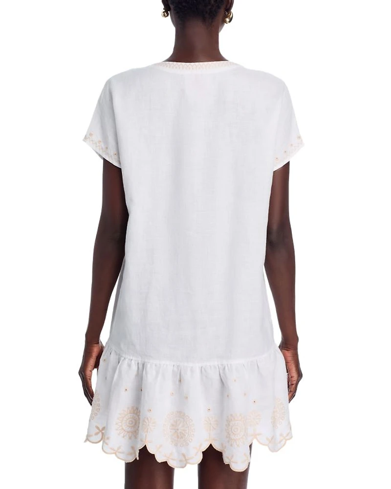 Relaxed Linen Flounce Dress