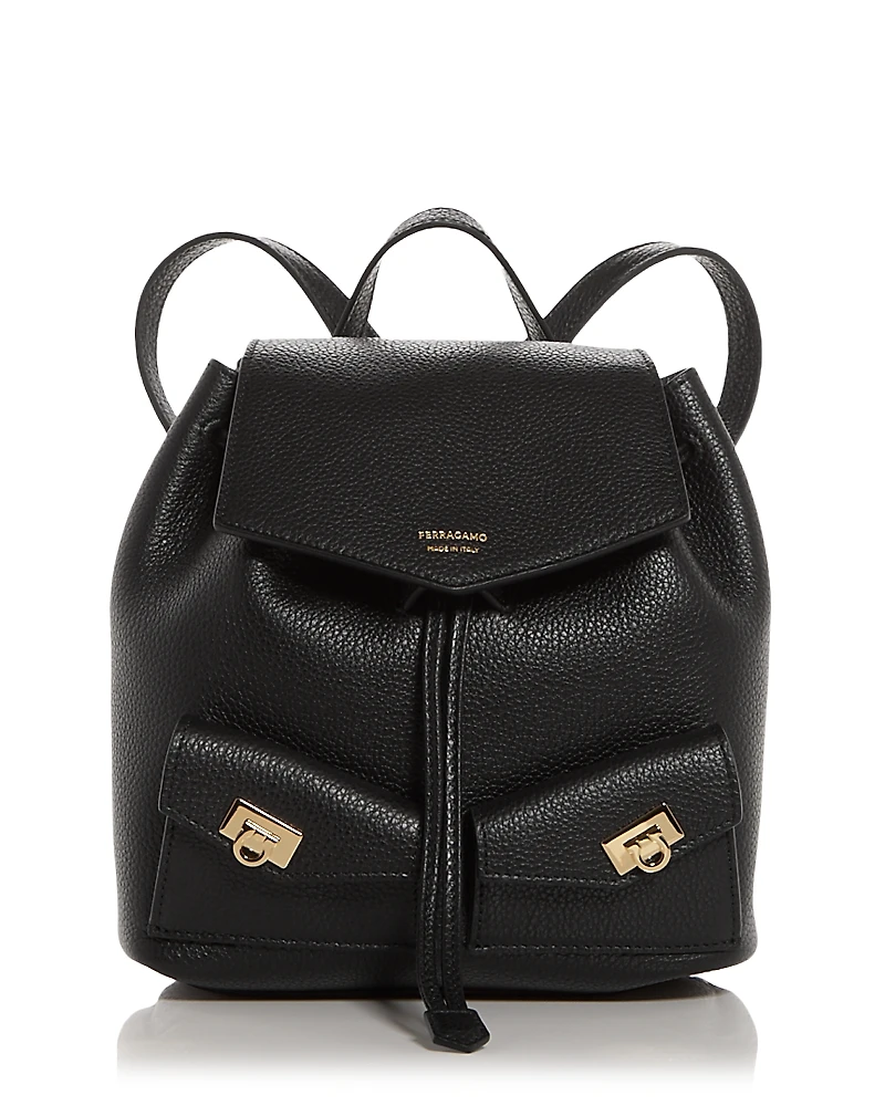Ferragamo Gancini Leather Backpack