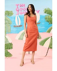 Side Slit Midi Dress