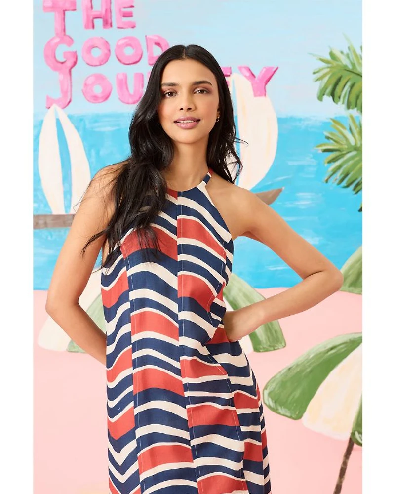 Keyhole Halter Maxi Dress