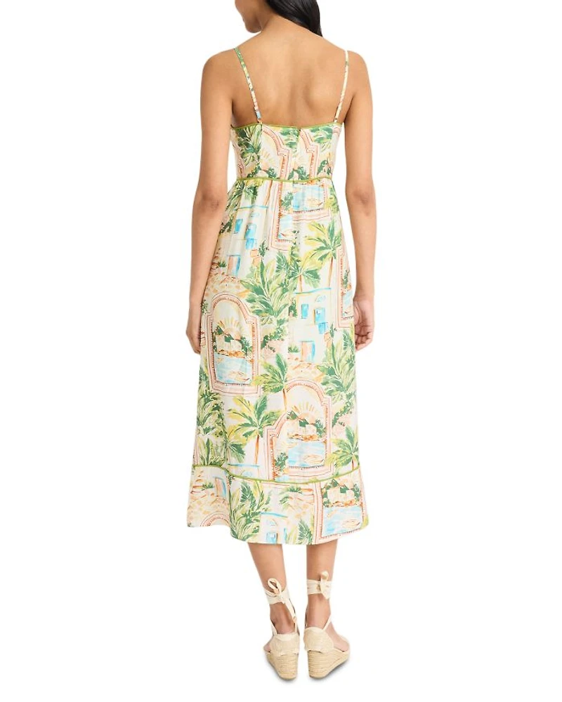 Midi Dress with Piping