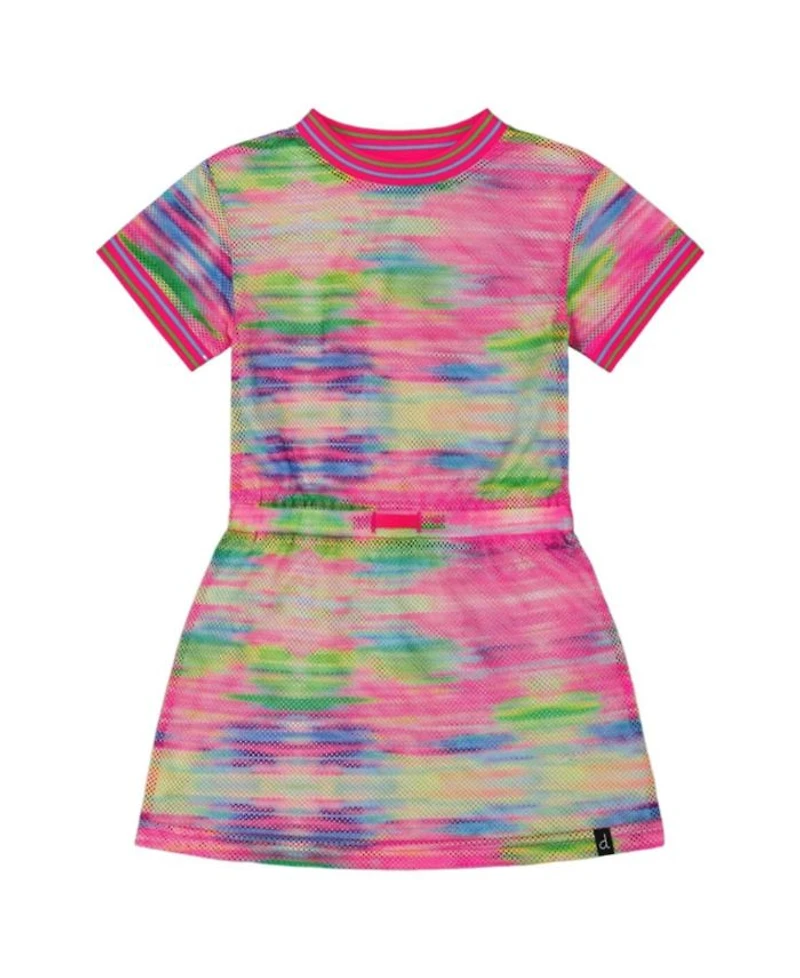Girls' Short Sleeve Mesh Beach Dress - Little Kid