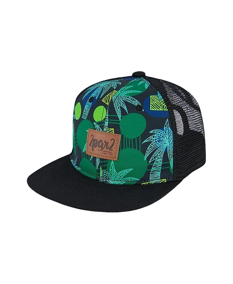 Deux par Deux Boys' Printed Jungle Cap - Baby