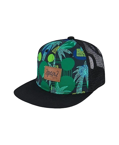 Deux par Deux Boys' Printed Jungle Cap - Baby