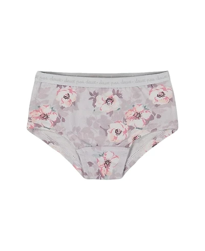 Deux par Girls' Printed Organic Cotton Short Panty - Little Kid