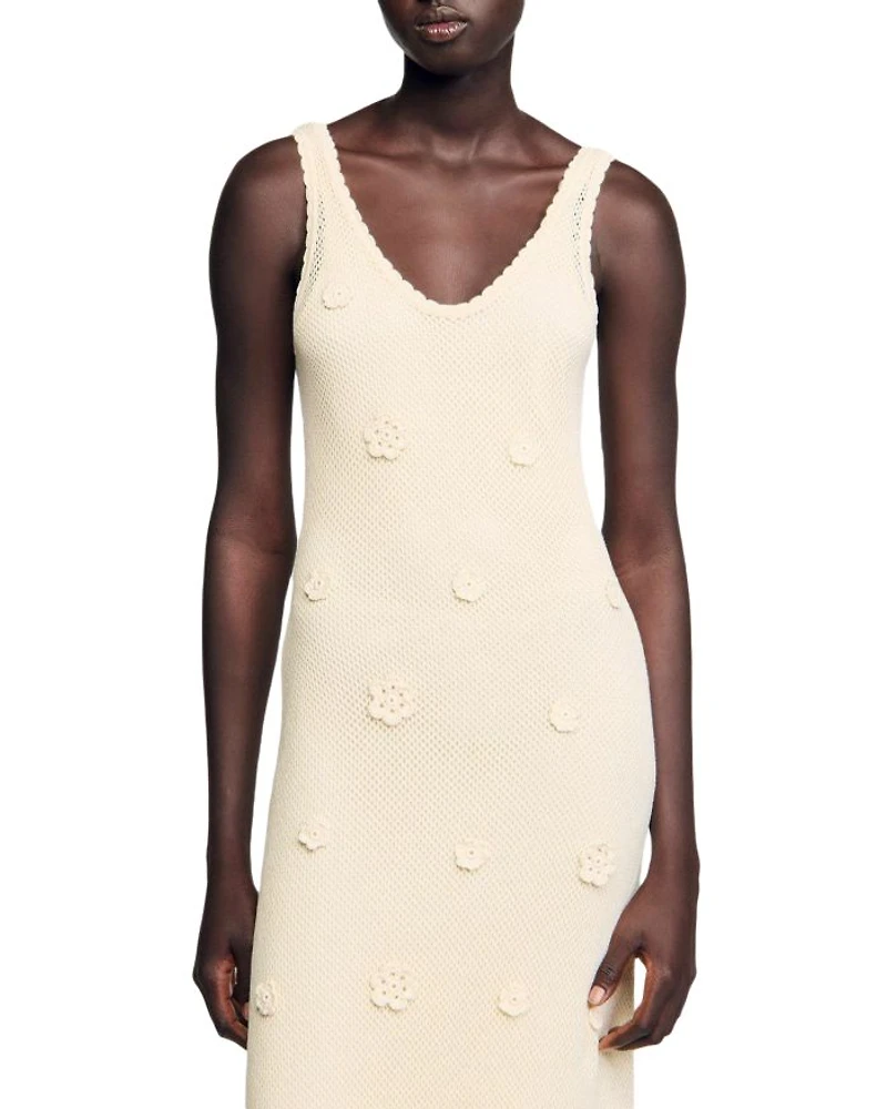 Fish Net Sleeveless Maxi Dress