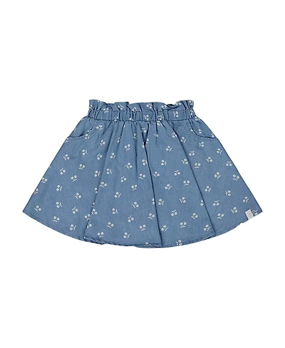 Deux par Deux Girls' Printed Chambray Skort - Big Kid