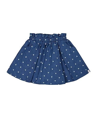 Deux par Deux Girls' Printed Chambray Skort - Big Kid
