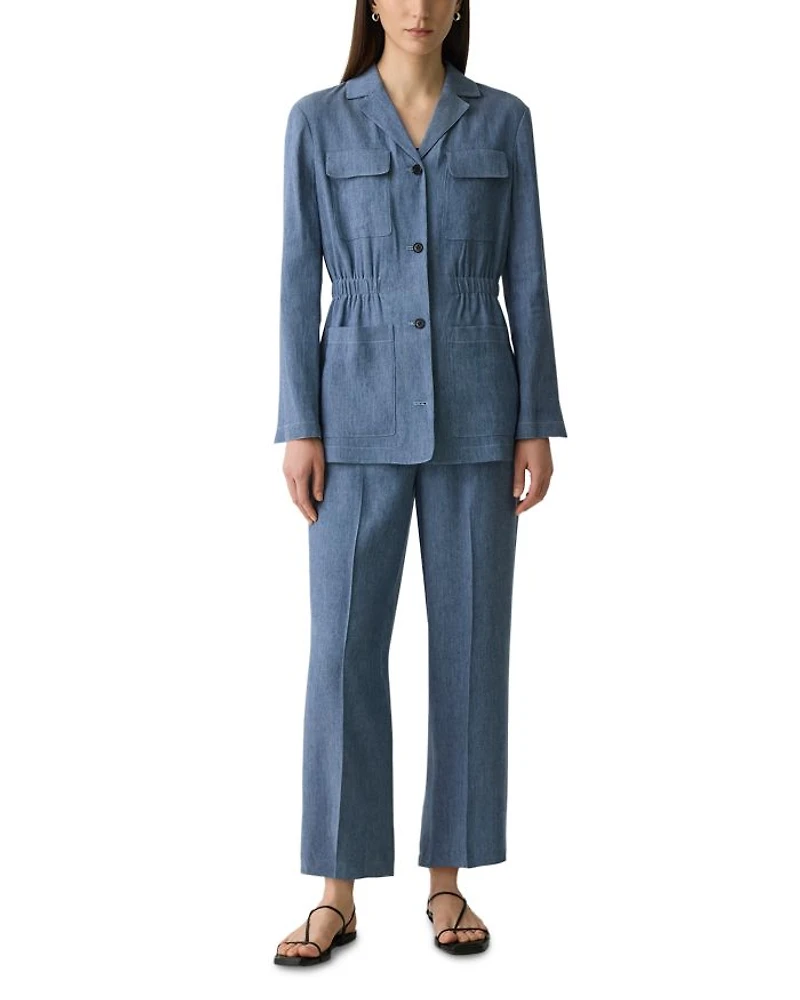 Cinched Jacket Fluid Linen