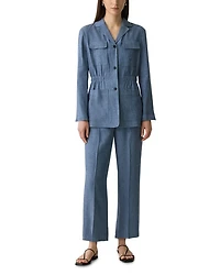 Cinched Jacket Fluid Linen