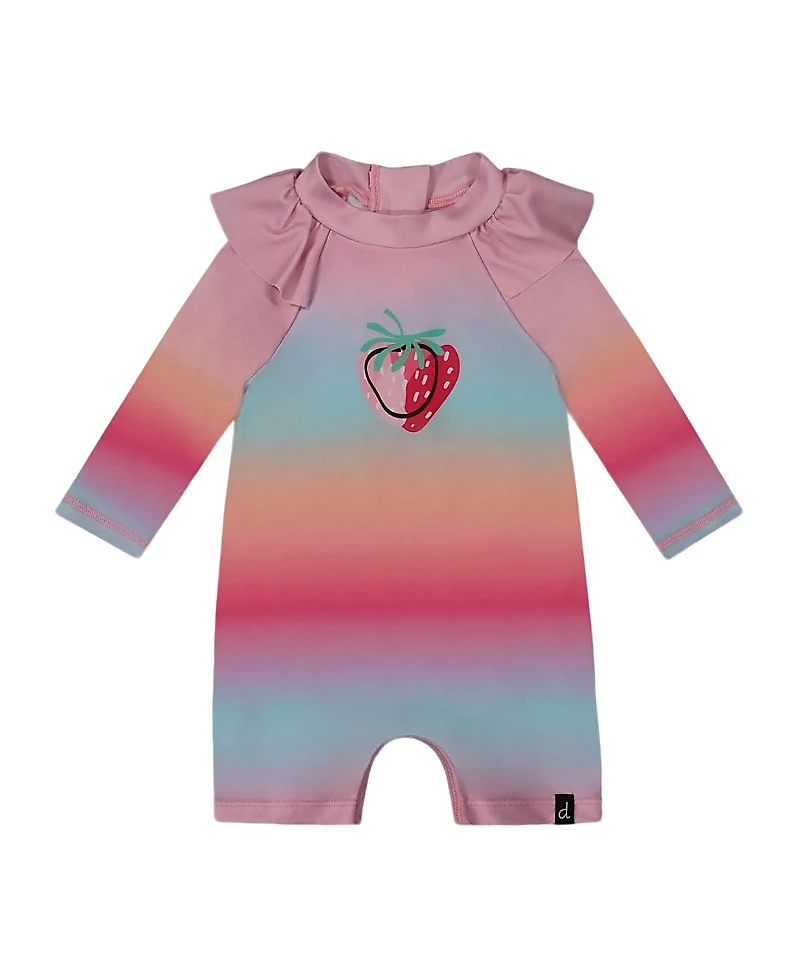 Deux par Girls' Long Sleeve One-Piece Rashguard - Little Kid