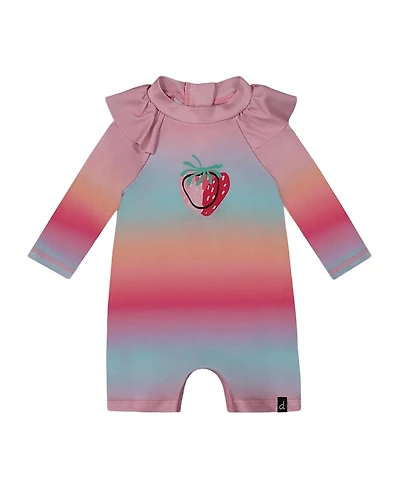 Deux par Girls' Long Sleeve One-Piece Rashguard - Little Kid