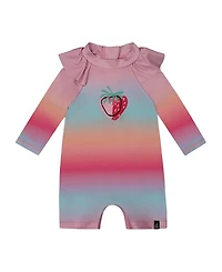 Deux par Girls' Long Sleeve One-Piece Rashguard - Little Kid