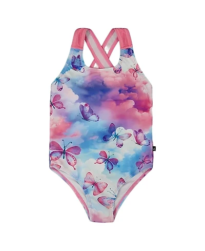 Deux par Girls' Printed One-Piece Swimsuit