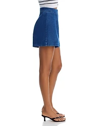 Denim Tab Waist Shorts
