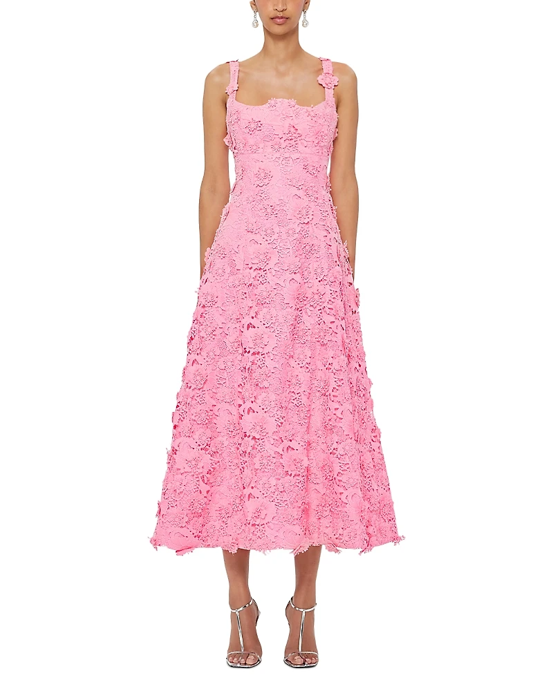 Leo Lin Odette Lace Midi Dress