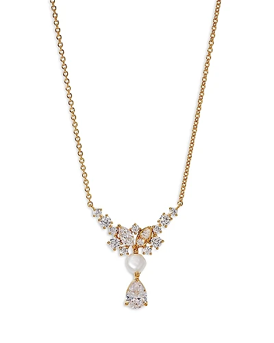 Nadri Ravish Cubic Zirconia Frontal Drop Necklace, 16-18