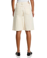 Longline Pleated Denim Shorts Cake Topper
