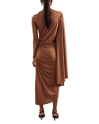 Kyra Cape Sleeve Jersey Dress