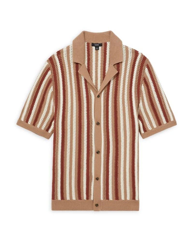 Carrington Crochet Camp Shirt