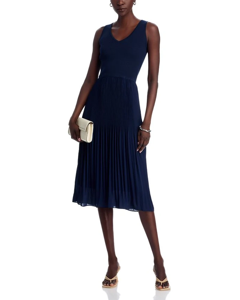 Pleated Midi Dress