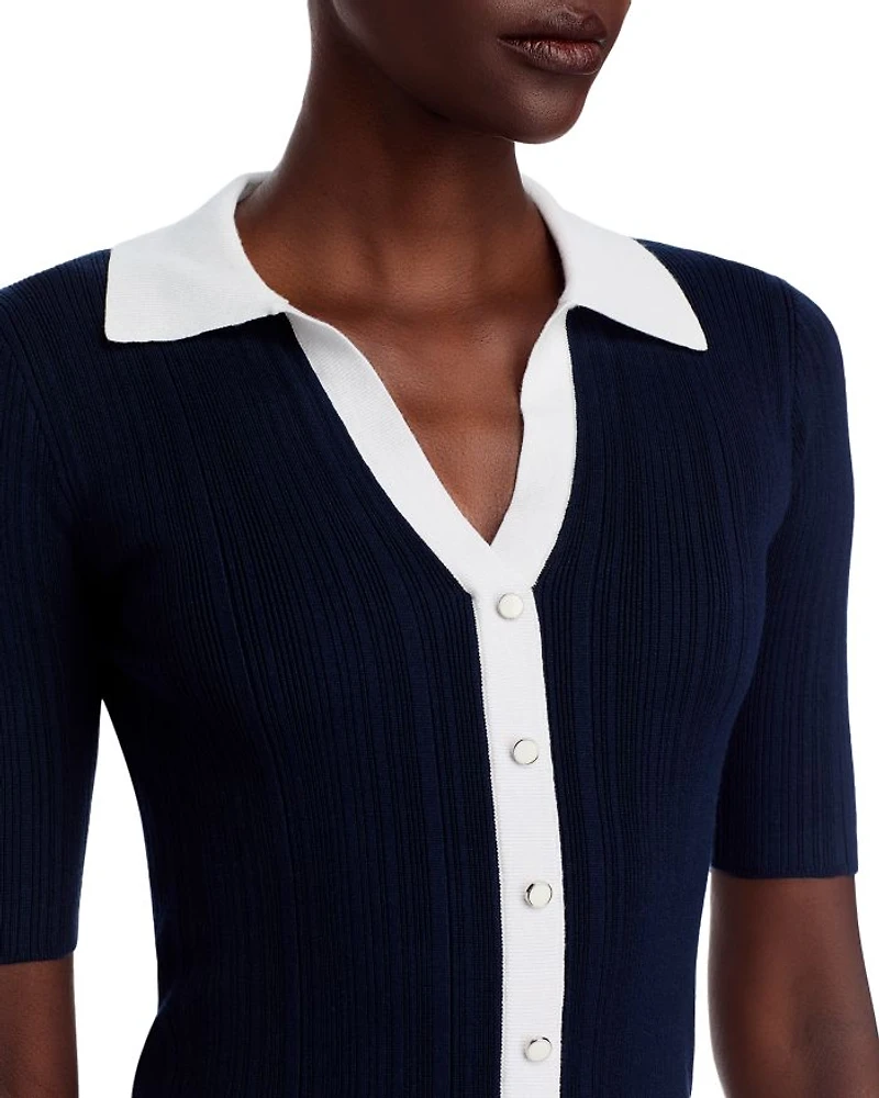 Contrast Collar Sweater