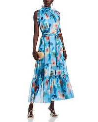 Tiered Floral-Print Dress