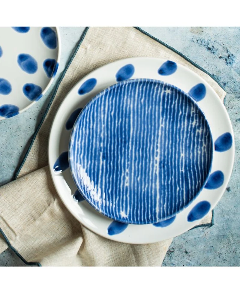 Santorini Striped Dinner Plate