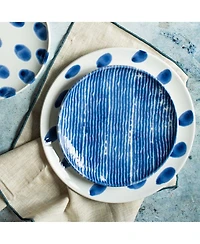 Santorini Striped Dinner Plate