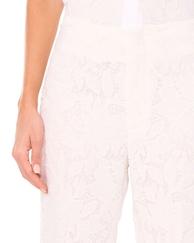 Lace Front Suiting Pants