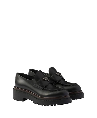 Women's Double Chocolate Leather Loafers