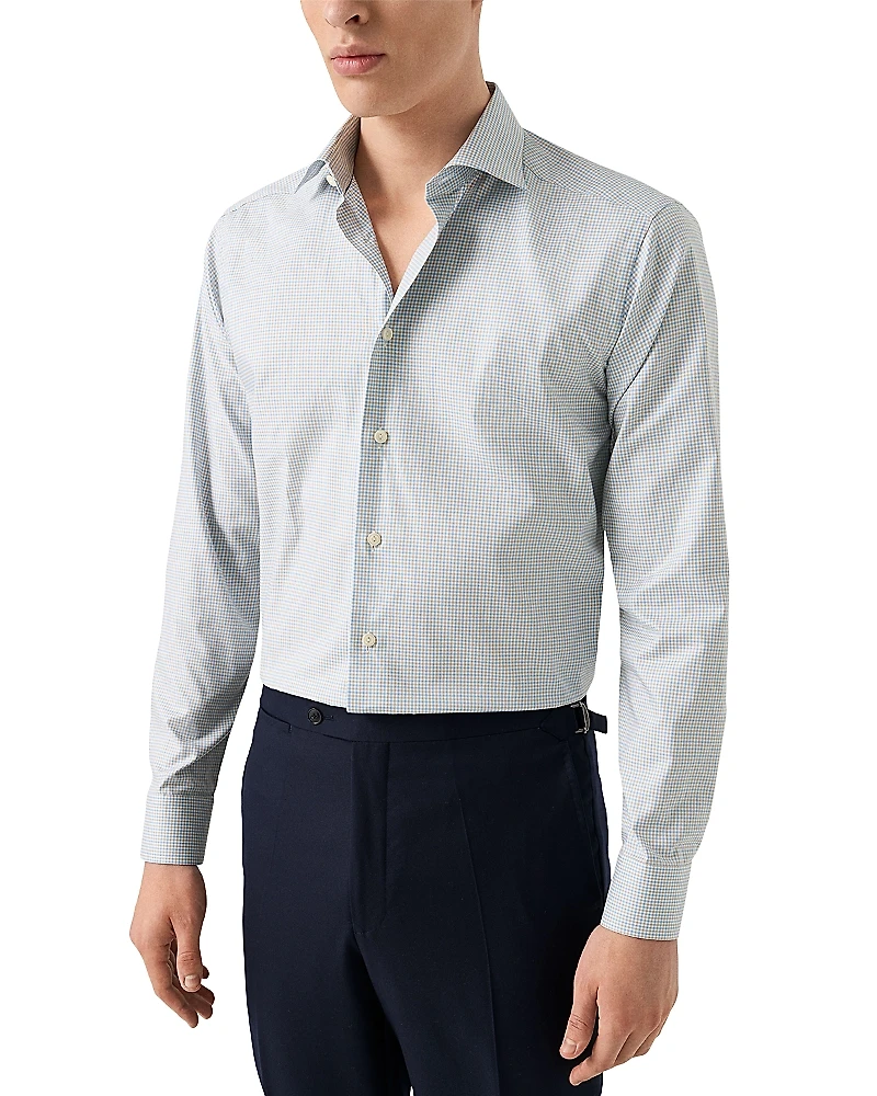 Eton Printed Long Sleeve Button Front Shirt