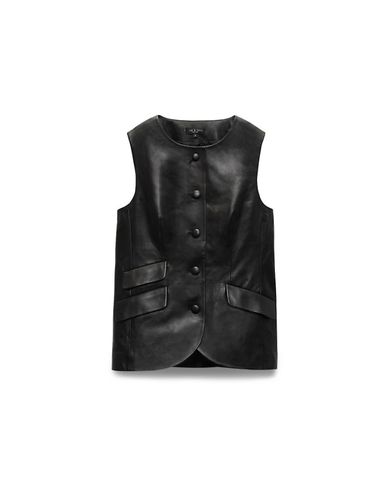 Slade Crewneck Leather Vest
