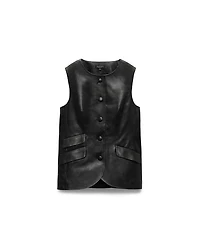 Slade Crewneck Leather Vest