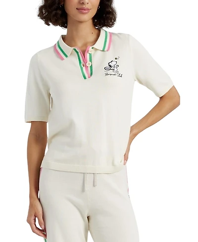 Chinti & Parker Women's Cotton Peanuts Racquet Club Polo