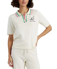 Chinti & Parker Women's Cotton Peanuts Racquet Club Polo