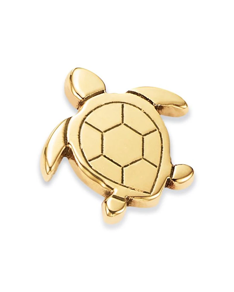 14K Yellow Gold Itty Bitty Turtle Stud Earring