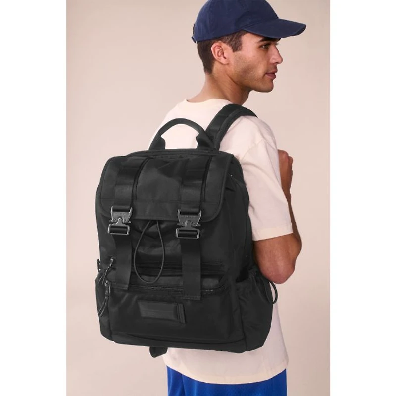 Brooklyn Flap Top Backpack, Onyx