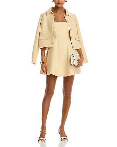 Aqua Tweed Seam Tank Dress - Exclusive