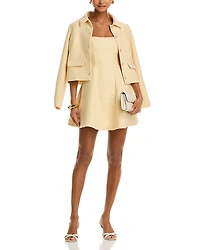 Aqua Tweed Seam Tank Dress - Exclusive