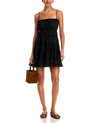 Aqua Gathered Swing Dress - Exclusive