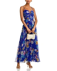 Aqua Watercolor Guest of Maxi Dress - Exclusive