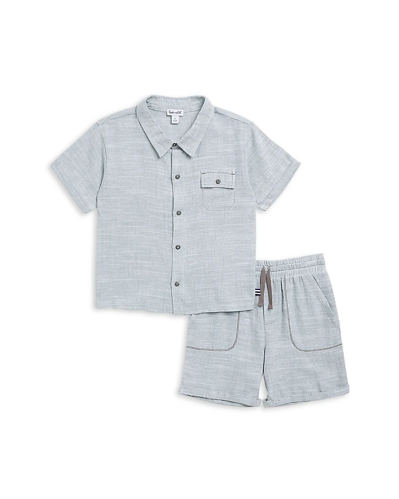 Splendid Boys' Boardwalk Short Sleeve Shirt & Shorts Set - Little Kid