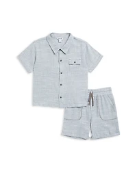 Splendid Boys' Boardwalk Short Sleeve Shirt & Shorts Set - Little Kid